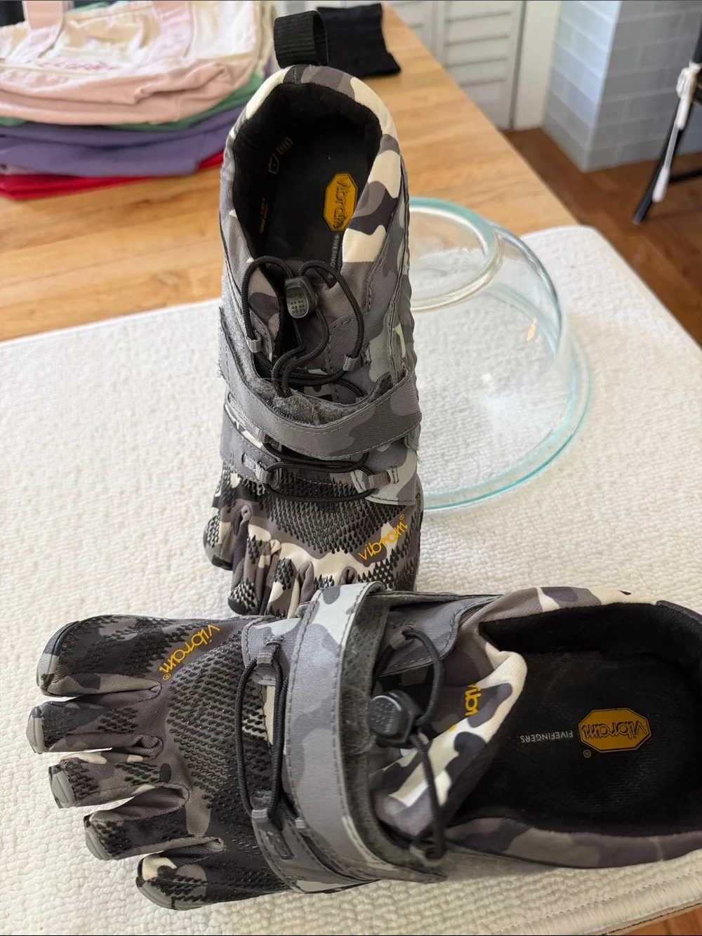Vibram Gray Camouflage FiveFingers Toe Sneakers